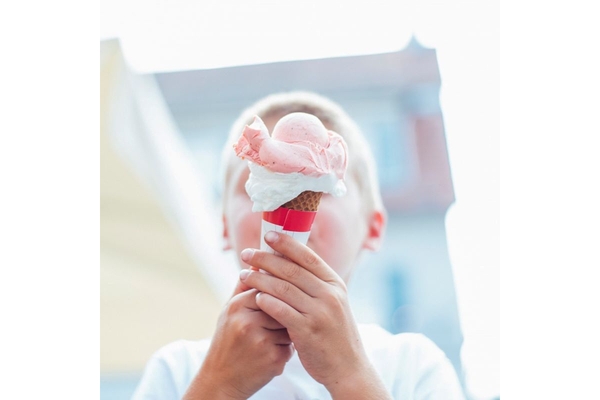 Boy with ice cream